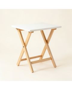 Hazel Bridge Compact Balcony Table - White (synthetic illustration; no displayed measurements)