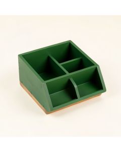 Pine Bluff Empty Coffee-Station Organizer - Green (synthetic illustration; no displayed measurements)
