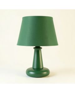 Reed Bluff Table Lamp With A Plain Fabric Shade - Green (synthetic illustration; no displayed measurements)