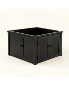Fern Bend Empty Furniture-Style Litter Enclosure - Black (synthetic illustration; no displayed measurements)