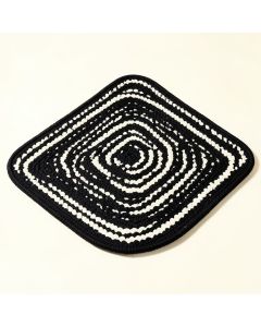 Aradia Braided Cotton Black/White Area Rug (synthetic illustration; no displayed measurements)