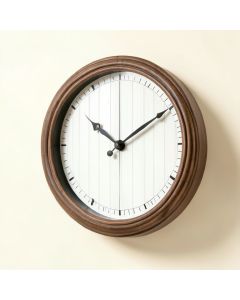 Oversized Braylee French Country With Shiplap Face 30 '' Wall Clock (synthetic illustration; no displayed measurements)