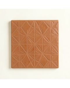 Meadow Brook Uninstalled Square Decorative Tile - Terracotta (synthetic illustration; no displayed measurements)