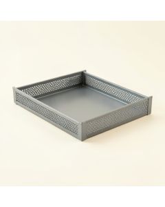 Alder Edge Empty Under-Desk Cable Tray - Gray (synthetic illustration; no displayed measurements)