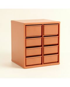 Maple Crest Small-Parts Storage Drawer Cabinet - Terracotta (synthetic illustration; no displayed measurements)