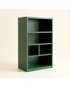 Cedar Arc Freestanding Bookcase (synthetic illustration; no displayed measurements)