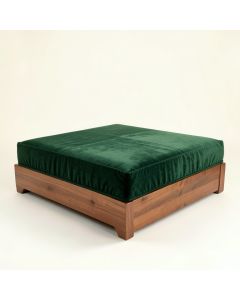 Leilla 85 '' Velvet Square Arm Sleeper (synthetic illustration; no displayed measurements)