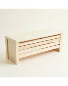 Fern Bend Narrow Outdoor Storage Bench - Cream (synthetic illustration; no displayed measurements)