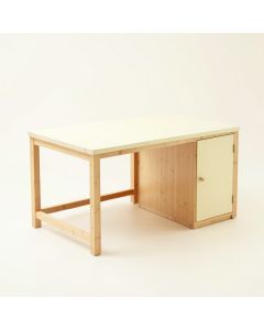 River Arc Empty Workshop Workbench - Cream (synthetic illustration; no displayed measurements)