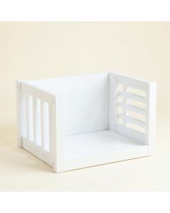 Elm Crossing Empty Furniture-Style Pet Crate - White (synthetic illustration; no displayed measurements)