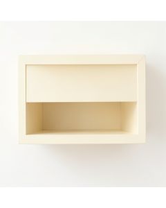 Rowan Crest Wall-Mounted Shelf - Cream (synthetic illustration; no displayed measurements)