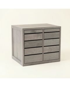 Oak Bluff Small-Parts Storage Drawer Cabinet - Gray (synthetic illustration; no displayed measurements)