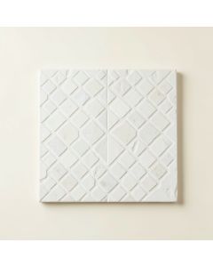 Oak Brook Uninstalled Square Decorative Tile - White (synthetic illustration; no displayed measurements)