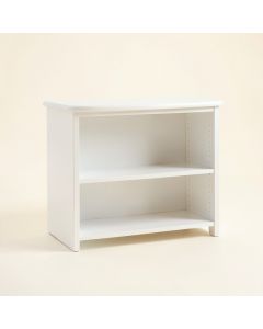 Cliff Arc Low Bookcase - White (synthetic illustration; no displayed measurements)