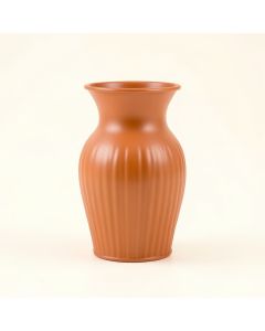 Fern Branch Empty Decorative Vase - Terracotta (synthetic illustration; no displayed measurements)