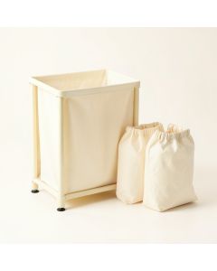 Dune Canyon Laundry Sorting Station With Plain Removable Bags - Cream (synthetic illustration; no displayed measurements)