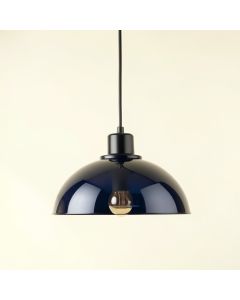 Cliff Dell Pendant Light Suspended From One Plain Cable - Navy (synthetic illustration; no displayed measurements)