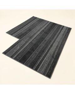 Amalfi Striped Charcoal Indoor / Outdoor Area Rug (synthetic illustration; no displayed measurements)