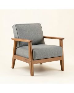 Wren Arc Upholstered Armchair - Gray (synthetic illustration; no displayed measurements)