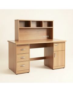 File Cabinet And Writing Desk With Hutch (synthetic illustration; no displayed measurements)