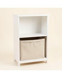 Glen Bridge Freestanding Pull-Out Hamper Cabinet - White (synthetic illustration; no displayed measurements)