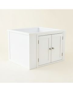 Cove Brook Empty Furniture-Style Litter Enclosure - White (synthetic illustration; no displayed measurements)