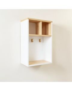 Birch Canyon Wall-Mounted Entryway Organizer Shelf - White (synthetic illustration; no displayed measurements)