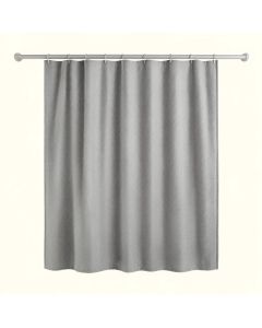 Aspen Branch Shower Curtain Hanging Flat From A Plain Rod - Gray (synthetic illustration; no displayed measurements)
