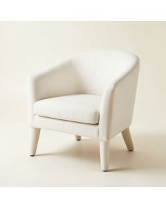 Birch Bluff Upholstered Armchair - White (synthetic illustration; no displayed measurements)