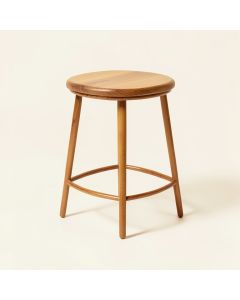 Tunnell Swivel Solid Wood 24.2 '' Counter Stool (synthetic illustration; no displayed measurements)