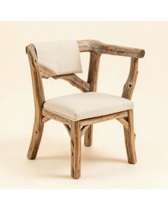 Studio Cross Back Side Chair In Weathered Driftwood (synthetic illustration; no displayed measurements)