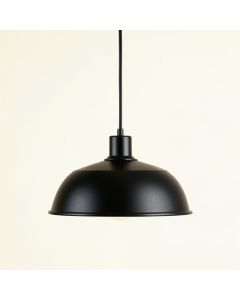 Linden Crest Pendant Light Suspended From One Plain Cable - Black (synthetic illustration; no displayed measurements)