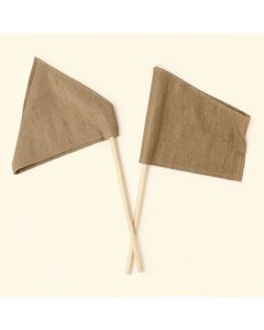 Merry Christmas Camper 2-Sided Burlap 18 X 13 In . Flag Set (synthetic illustration; no displayed measurements)