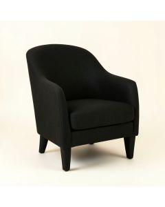 Flint Bluff Upholstered Armchair - Black (synthetic illustration; no displayed measurements)