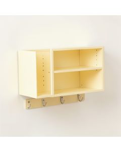 Laurel Dell Wall-Mounted Entryway Organizer Shelf - Ivory (synthetic illustration; no displayed measurements)