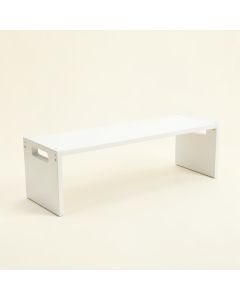 Cove Branch Narrow Outdoor Storage Bench - White (synthetic illustration; no displayed measurements)
