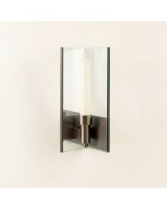 Metal And Glass Wall Sconce (synthetic illustration; no displayed measurements)