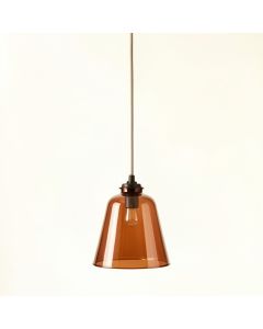 Summit Crest Pendant Light Suspended From One Plain Cable - Terracotta (synthetic illustration; no displayed measurements)