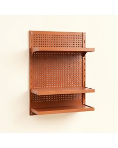 Holly Bluff Empty Wall-Mounted Tool Organizer Panel - Terracotta (synthetic illustration; no displayed measurements)