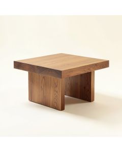 Solid Wood Block Coffee Table (synthetic illustration; no displayed measurements)