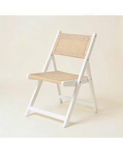 Pine Crossing Folding Outdoor Chair - White (synthetic illustration; no displayed measurements)