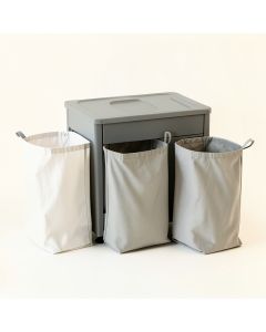 Stone Bend Laundry Sorting Station With Plain Removable Bags - Gray (synthetic illustration; no displayed measurements)