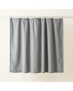 Elm Edge Shower Curtain Hanging Flat From A Plain Rod - Gray (synthetic illustration; no displayed measurements)