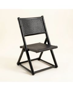 Cedar Crest Folding Outdoor Chair - Black (synthetic illustration; no displayed measurements)