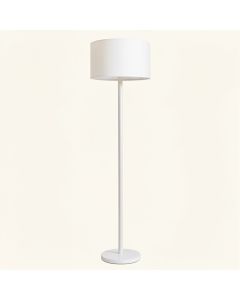 Stone Crossing Floor Lamp With A Plain Fabric Shade - White (synthetic illustration; no displayed measurements)