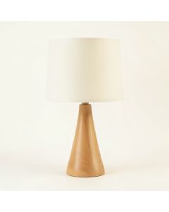 Flint Bend Table Lamp With A Plain Fabric Shade - Ivory (synthetic illustration; no displayed measurements)