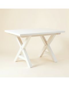 Vale Arc Patio Table - White (synthetic illustration; no displayed measurements)