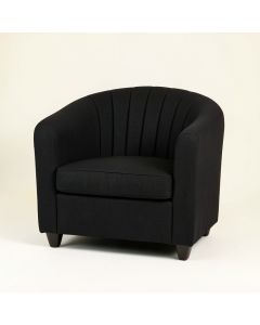 Fern Dell Upholstered Armchair - Black (synthetic illustration; no displayed measurements)