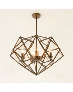 Oakengates 4 - Light Unique / Statement Geometric Chandelier (synthetic illustration; no displayed measurements)
