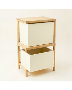 Ash Dale Freestanding Pull-Out Hamper Cabinet - Cream (synthetic illustration; no displayed measurements)
